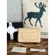 CHANEL WOC Wallet On Chain Lambskin Gold with Gold Hardware CHANEL WOC Wallet On Chain Lambskin Gold with Gold Hardware