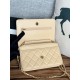 CHANEL WOC Wallet On Chain Lambskin Gold with Gold Hardware CHANEL WOC Wallet On Chain Lambskin Gold with Gold Hardware