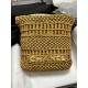 CHANEL MINI 22 Bag Gold Macrame Calf Skin with Gold Hardware